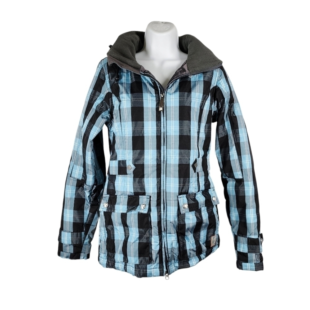 BURTON SNOWBOARD THE WHITE COLLECTION PLAID WINTER COAT